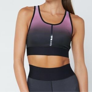 Ultracor - Diamond Axiom Pink and Black Ombre Sports Bra Size Small